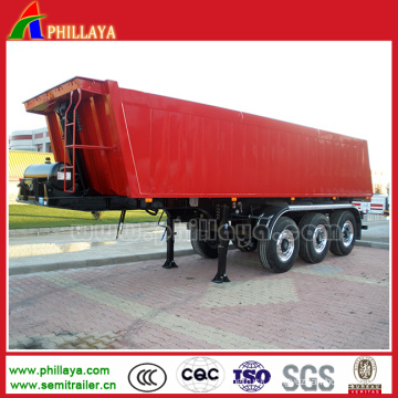 Box Body Cargo Tipping Dump Truck Semi Hydraulic Trailer